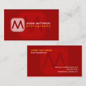 Modernes und mutiges Monogramm Visitenkarte (Vorne/Hinten)