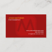 Modernes und mutiges Monogramm Visitenkarte (Rückseite)