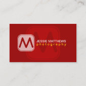 Modernes und mutiges Monogramm Visitenkarte (Vorderseite)