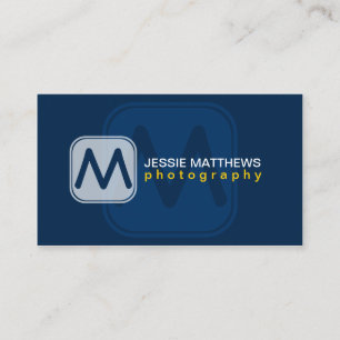 Modernes und mutiges Monogramm Visitenkarte