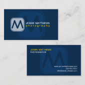 Modernes und mutiges Monogramm Visitenkarte (Vorne/Hinten)