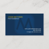 Modernes und mutiges Monogramm Visitenkarte (Rückseite)