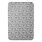 Modernes und Niedliches Schwarz-Weiß-Hippie-Daisy Badematte (Vorderseite Vertikal)