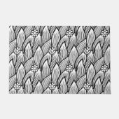 Modernes und Niedliches Schwarz-Weiß-Hippie-Daisy Fußmatte (Vorderseite)