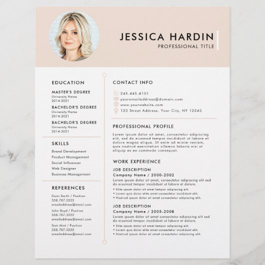 Modernes und sauberes Beige-Job-Foto Flyer (Vorne)