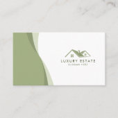 Modernes und sauberes grünes Wave Real Anwesen Visitenkarte (Vorderseite)