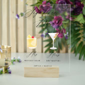 Modernes und schicke Skriptsignatur Drinks Poster