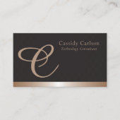 Modernes und schlankes Anfangsmonogramm generische Visitenkarte (Vorderseite)