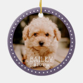 Modernes und spielerisches Dog Dog Dog Puppy Paw F Keramik Ornament (Hinten)