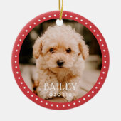 Modernes und spielerisches Dog Dog Dog Puppy Paw F Keramik Ornament (Vorne)