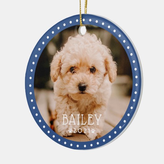 Modernes und spielerisches Dog Dog Dog Puppy Paw F Keramik Ornament (Links)