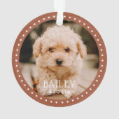 Modernes und spielerisches Dog Dog Dog Puppy Paw F Ornament (Rückseite)