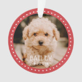 Modernes und spielerisches Dog Dog Dog Puppy Paw F Ornament (Vorderseite)