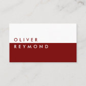 Modernes und stilvolles berufliches Halbdunkelrot Visitenkarte (Vorderseite)