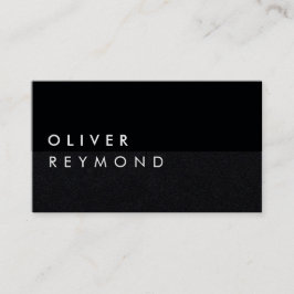Modernes und stilvolles berufliches Schwarz-Schwar Visitenkarte