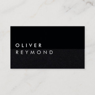 Modernes und stilvolles berufliches Schwarz-Schwar Visitenkarte
