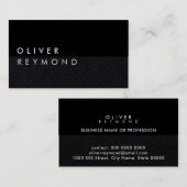 Modernes und stilvolles berufliches Schwarz-Schwar Visitenkarte (Vorne/Hinten)