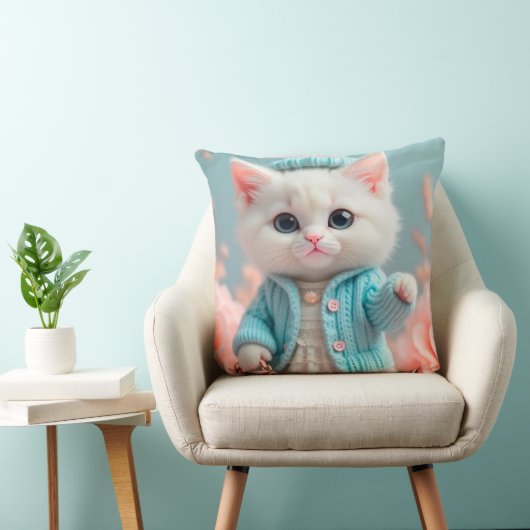Modernes und stilvolles Chic Cat Design Kissen (Stuhl )