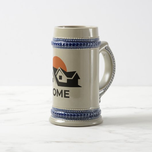 Modernes und stilvolles Stein-Design für Ihre Zuha Bierglas (VorderseiteRechts)