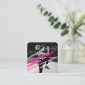 Modernes und trendy Personal Trainer Fitness Foto Quadratische Visitenkarte (Stehend Vorderseite)