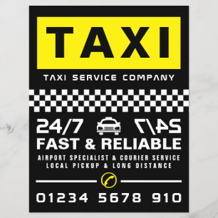 Modernes und trendy Taxi-Kfz-Unternehmen mit Preis Flyer