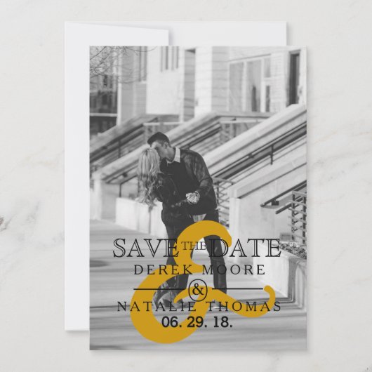 Modernes und urbanes Minimalistisch | SAVE THE DAT Date (Vorderseite)