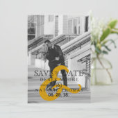 Modernes und urbanes Minimalistisch | SAVE THE DAT Date (Stehend Vorderseite)
