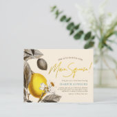 Modernes und Vintages Hauptpresse Rustikales Braut Postkarte (Stehend Vorderseite)