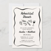 Modernes und Whimsikales Probe Dinner Einladung (Vorderseite)