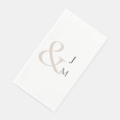 Modernes und zeitgenössisches Monogramm Serviette (Ecke)