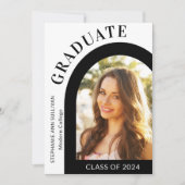 Modernes Uni-Abschluss Foto Ankündigung (Vorderseite)