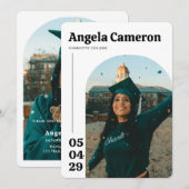 Modernes Uni-Abschluß Party Einladung (Vorne/Hinten)