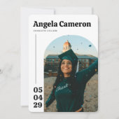 Modernes Uni-Abschluß Party Einladung (Vorderseite)