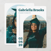 Modernes Uni-Abschluß Party Einladung (Vorne/Hinten)