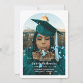 Modernes Uni-Abschluß Party Einladung (Rückseite)