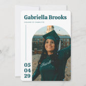 Modernes Uni-Abschluß Party Einladung (Vorderseite)