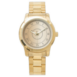 Modernes Unisex-Gold Armbanduhr