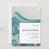 Modernes Untermeer-Thema Quinceañera Einladung (Vorderseite)