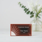 Modernes Unternehmen der roten Sonne Visitenkarte (Stehend Vorderseite)