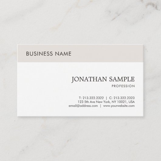 Modernes Unternehmen Elegante Beruflich Sleek Schl Visitenkarte (Vorderseite)