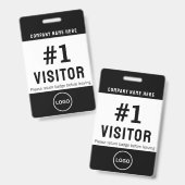 Modernes Unternehmen für das Logodesign in Schwarz Ausweis (Vorder- & Rückseite)