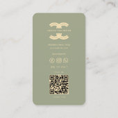 Modernes Unternehmen für Monogram-Sage-Logos C Visitenkarte (Rückseite)