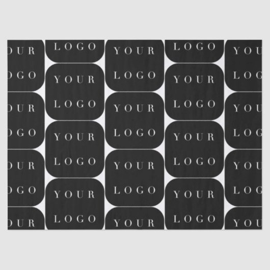 Modernes Unternehmen für Schwarz-weiße Minimalisti Seidenpapier (Vorderseite)