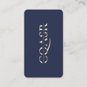 Modernes Unternehmen Gold Monogram Dark Blue Visitenkarte (Vorderseite)