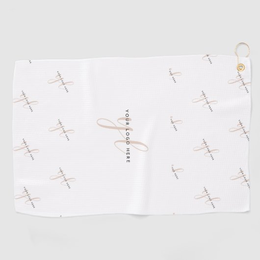 Modernes Unternehmen Logo Wiederholung Muster Busi Golfhandtuch (Horizontal)