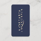 Modernes Unternehmen Monogram Elegant Dark Blue Visitenkarte (Vorderseite)