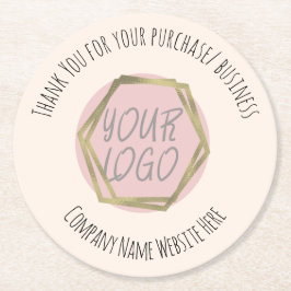 Modernes Unternehmen Vielen Dank Runder Pappuntersetzer