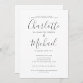 Modernes Unterschriftessen Probe Einladung (Vorne/Hinten)