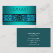 modernes Unterwasserschönheits-Mandalablau Visitenkarte (Vorne/Hinten)