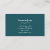 modernes Unterwasserschönheits-Mandalablau Visitenkarte (Rückseite)